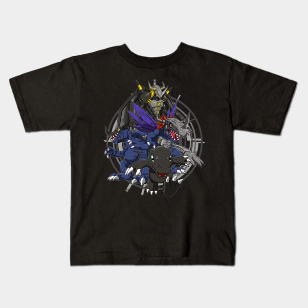 BlackAgumon Evolution Kids T-Shirt by svthyp